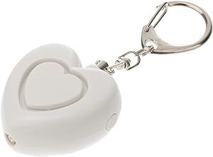 SWOOMEY Anti Wolf Siren Safe Alarm Security Alarm Keychain Alarm Women Security Personal Protection Devices Heart Shaped Personal Security Alarm Safety Alarm White Plastic Led Miss